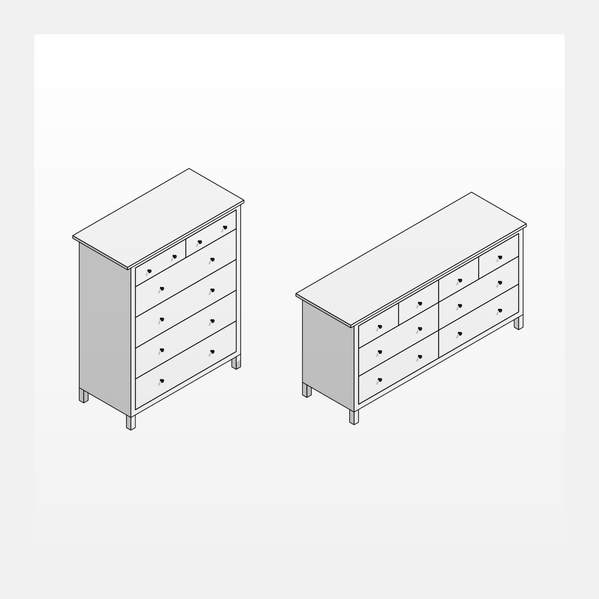 Семейства Тумбы и комоды для Revit