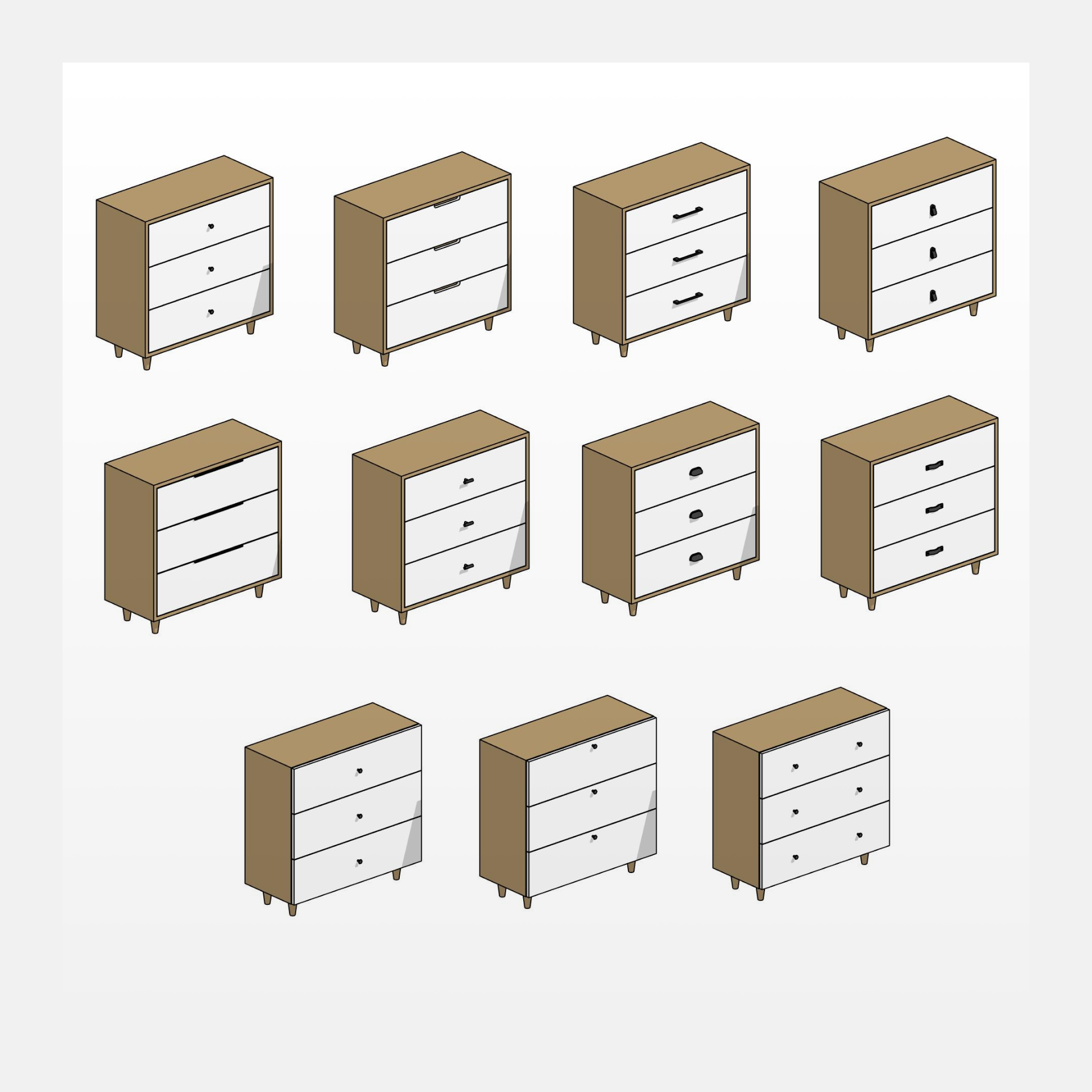 Семейства Тумбы и комоды для Revit